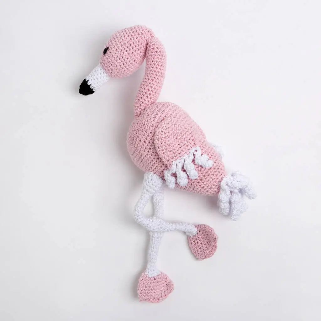 Crochet Flamingo Toy Joy Gift London