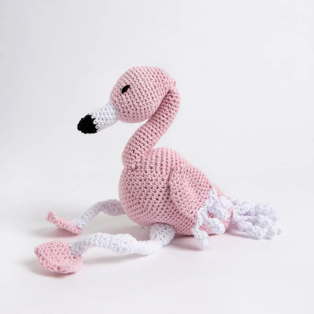 Crochet Flamingo Toy Joy Gift London