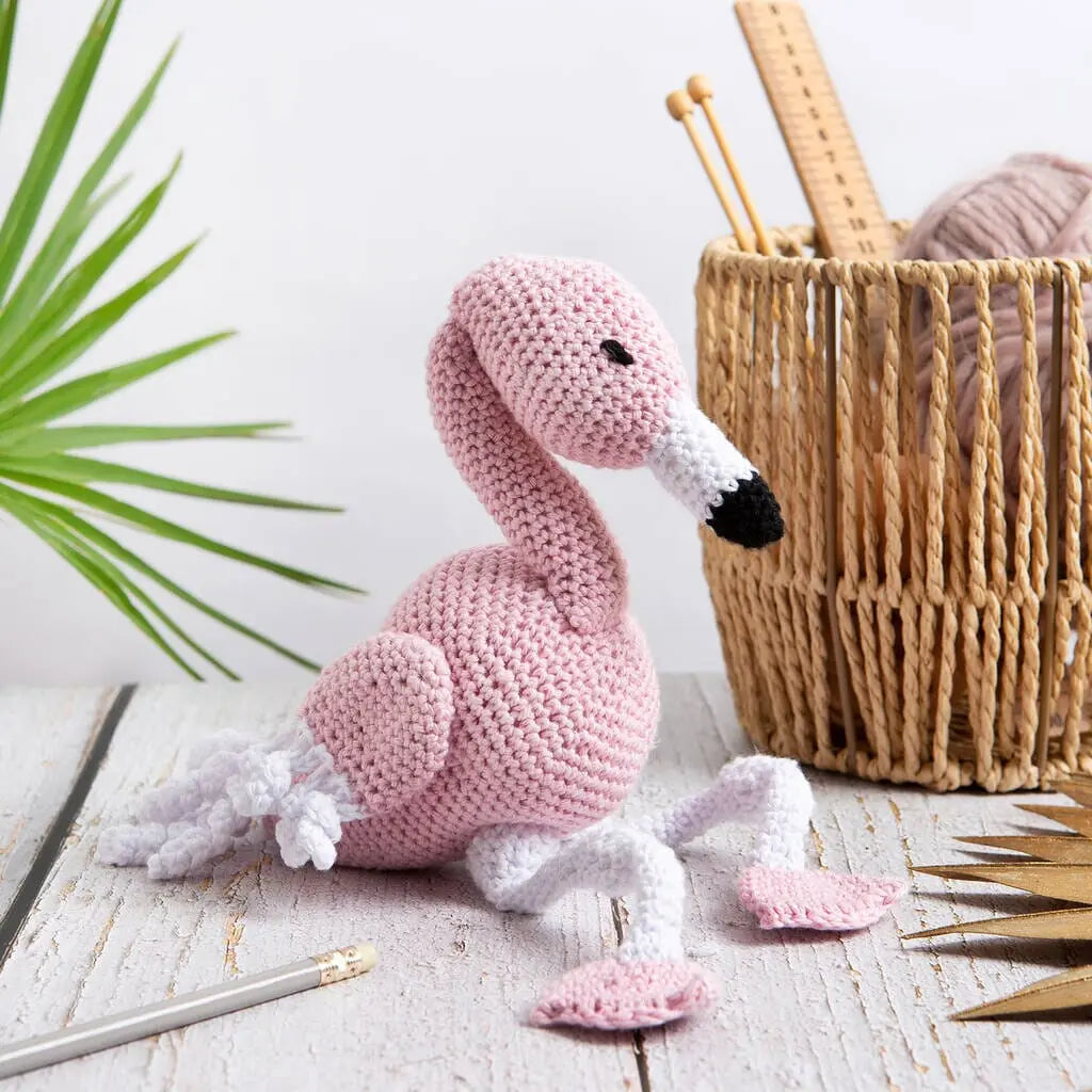 Crochet Flamingo Toy Joy Gift London