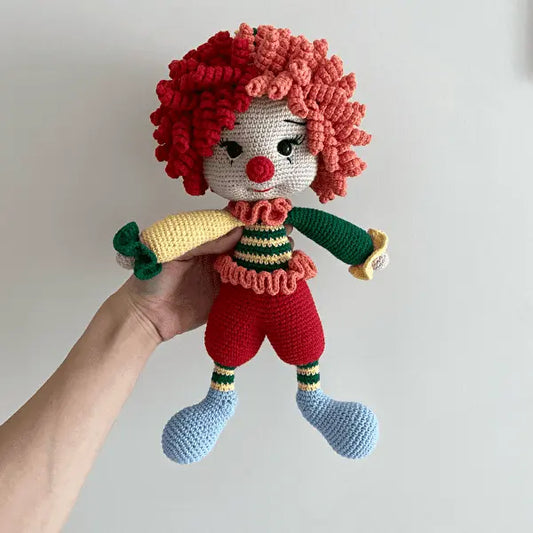 Crochet Little Cute Clown Boy Doll Toy | Crochet | Crochet Dolls, Crochet Toys | MiaMano