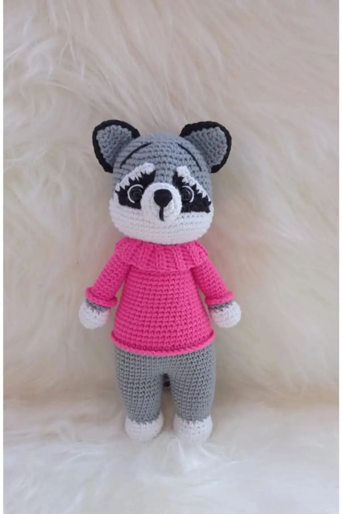 Crochet Little Cute Racoon Toy Crochet Joy Gift London Limited Pink 