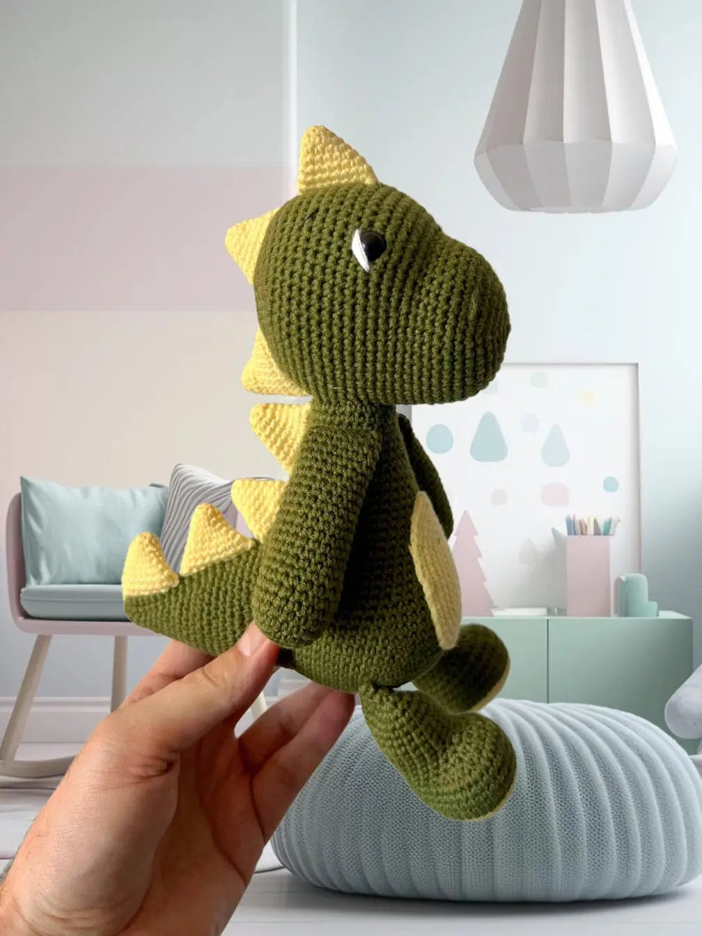 Crochet Little Dinosaur Toy Crochet Joy Gift London Limited Green 