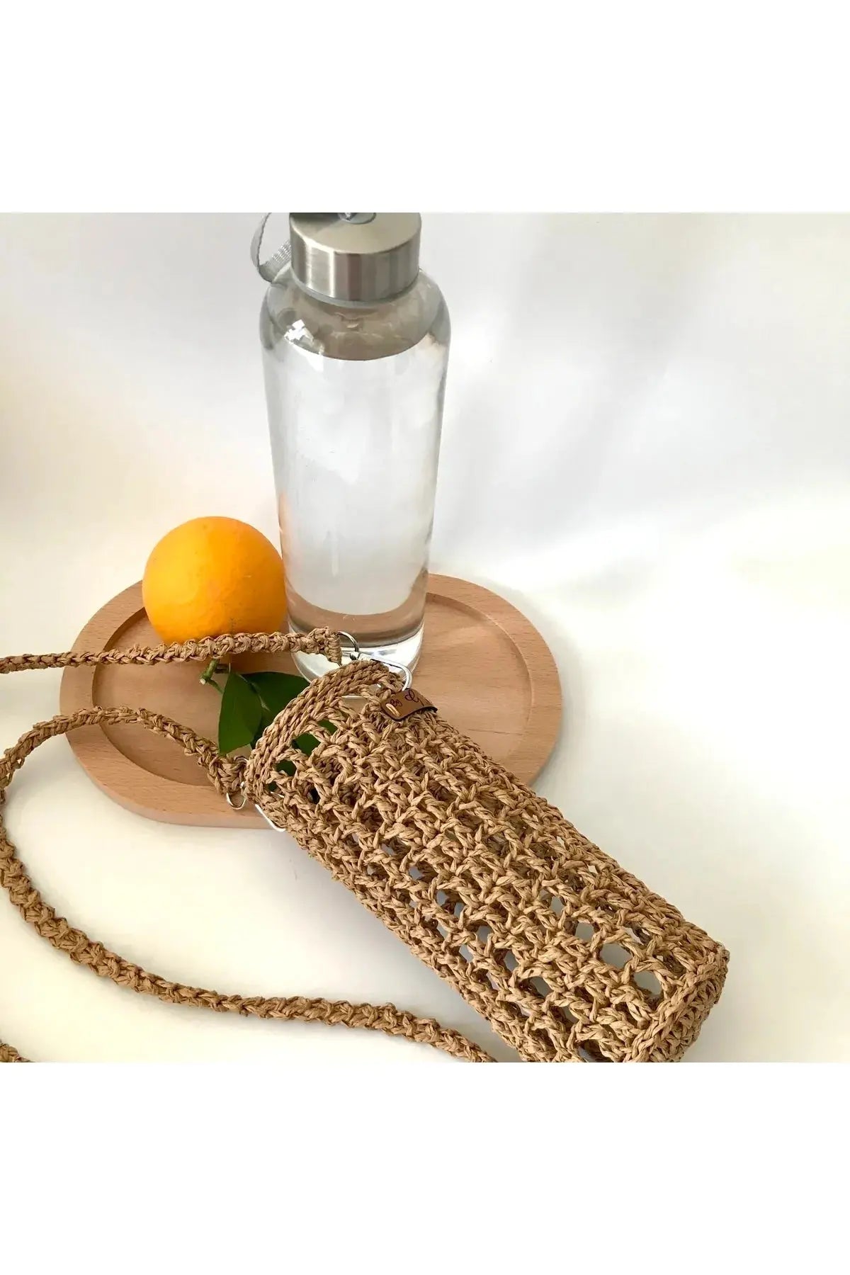 Crochet Mesh Water Bottle Holder Bag - Joy Gift London