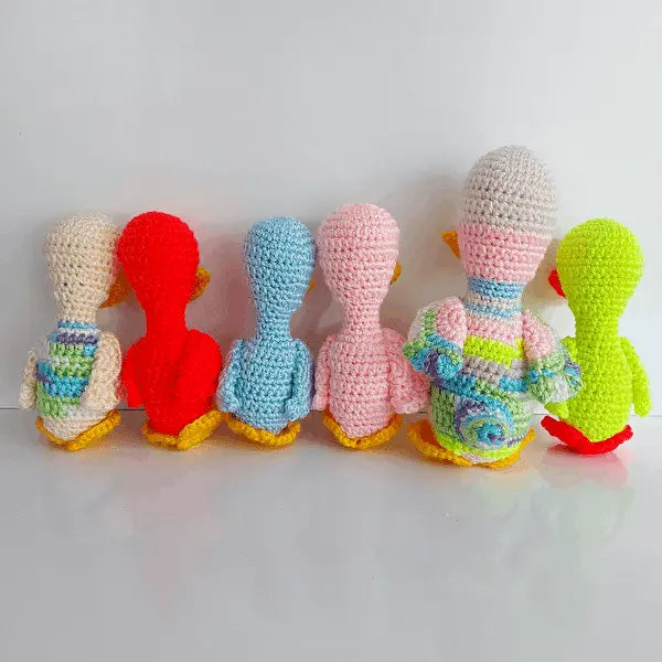 Crochet Mother Duck and Babbies Toy