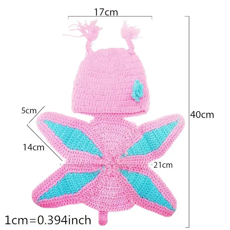 Crochet Newborn Photo Outfit Butterfly Crochet Temu 