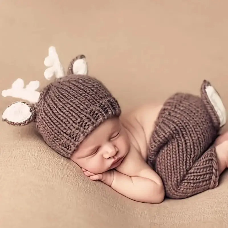 Crochet Newborn Photo Outfit Deer | Crochet | Newborn Photo Outfit | Temu