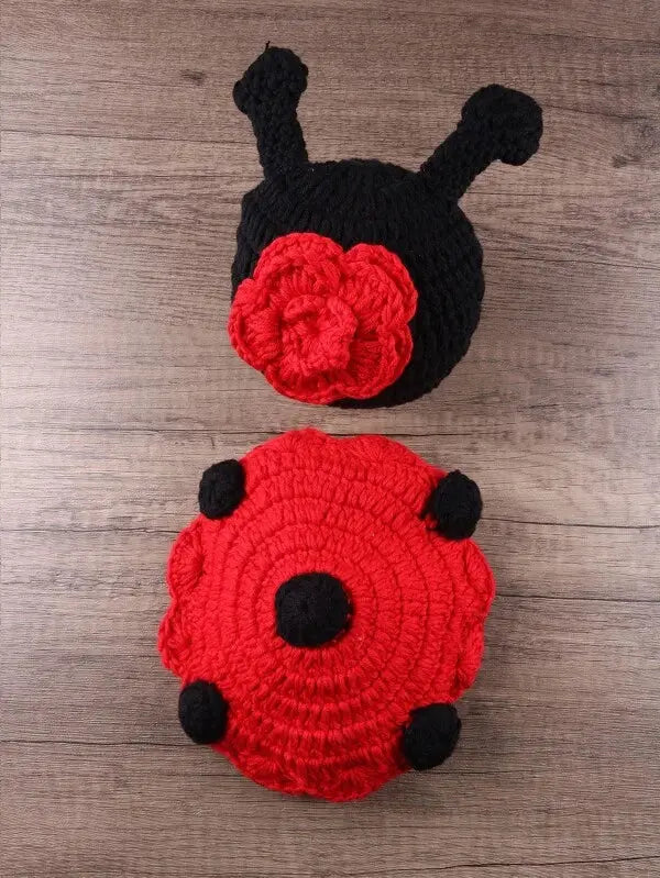 Crochet Newborn Photo Outfit Ladybird Crochet Shein 