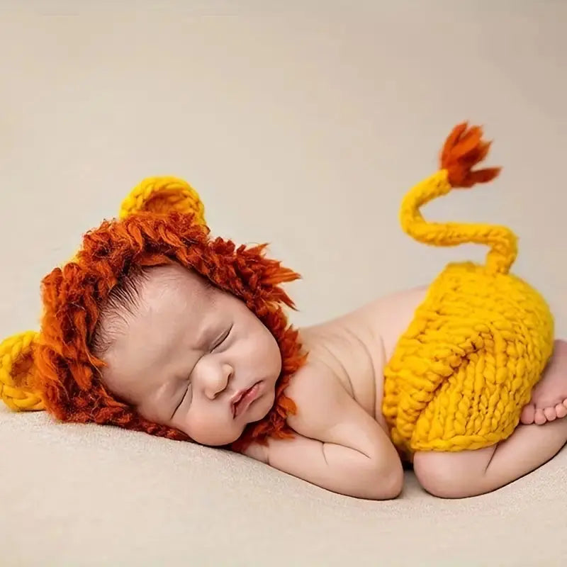 Crochet Newborn Photo Outfit Lion | Crochet | Newborn Photo Outfit | Temu