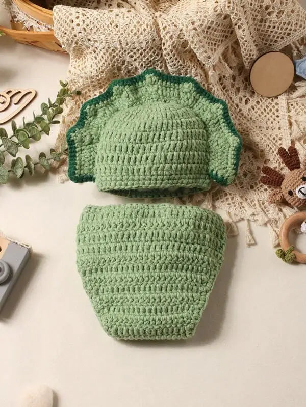 Crochet Newborn Photo Outfit Triceratops Dino Crochet Shein 