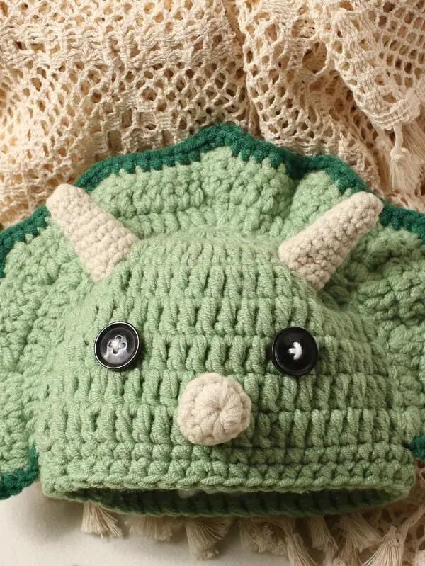 Crochet Newborn Photo Outfit Triceratops Dino Crochet Shein 