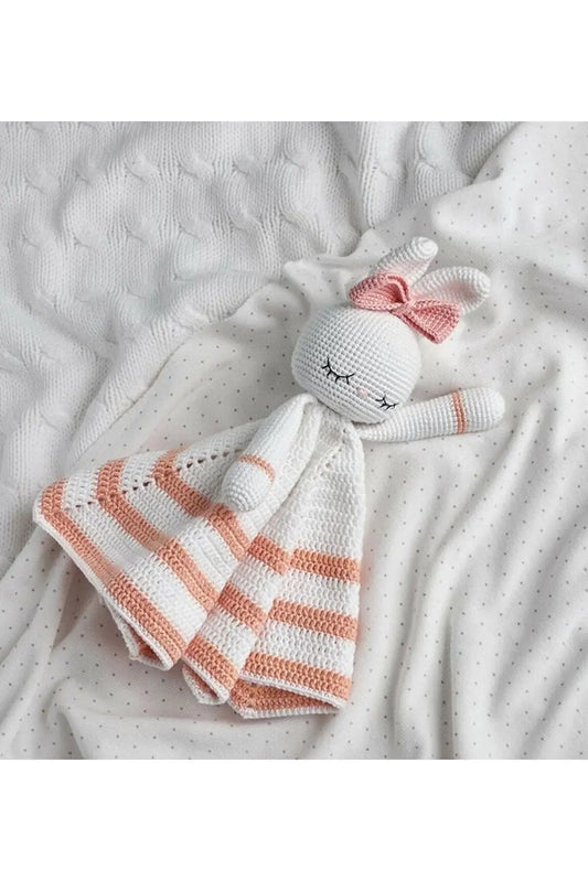 Crochet Newborn Sleeping Mate Rabbit Girl | Crochet | amigurumi toy, baby gift, crochet gift, Crochet Rattles, Crochet Toys, new born gift, new born toy, Sleeping Mate | BabyStore