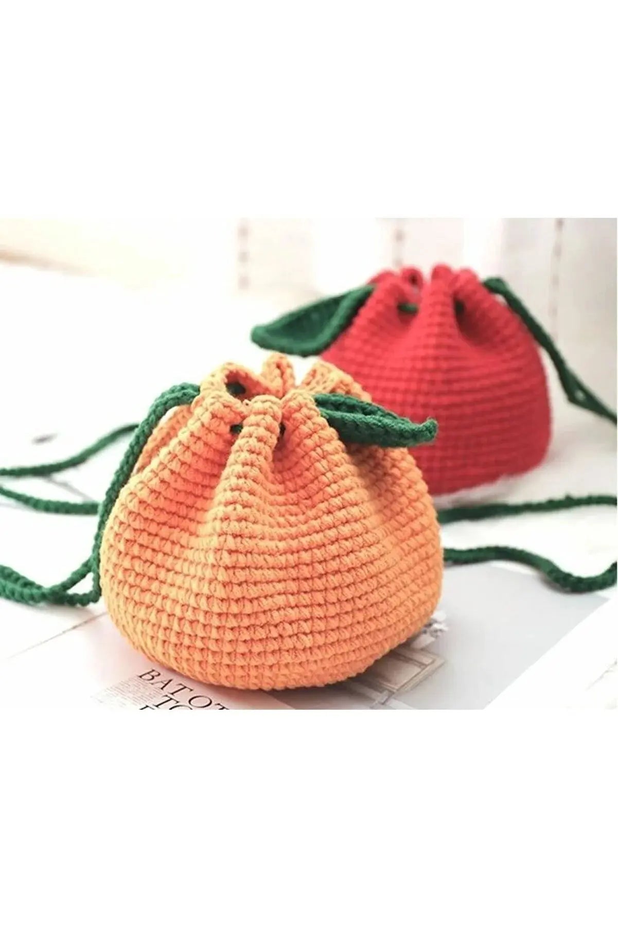 Crochet Orange Shape Shoulder Bag - Joy Gift London