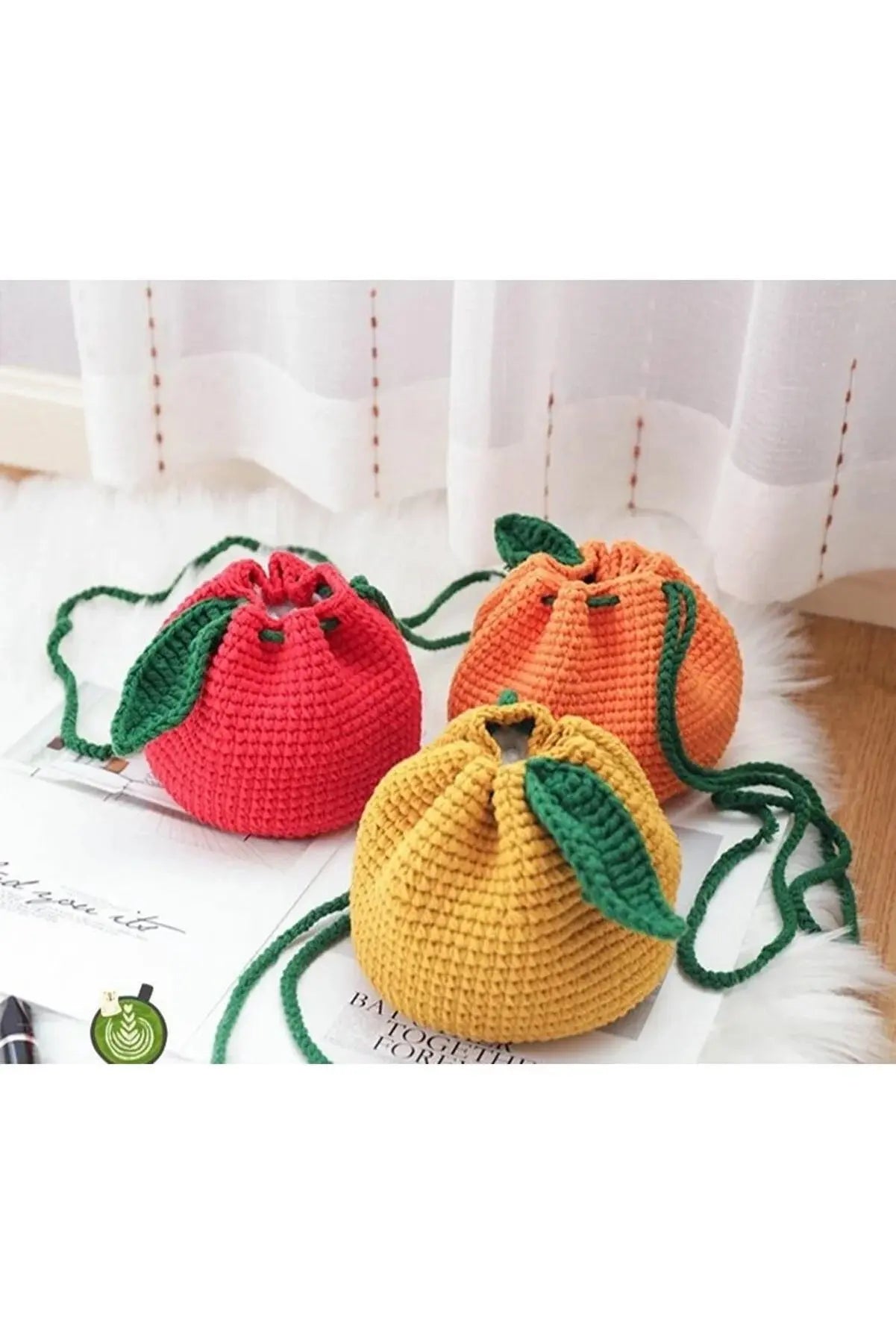 Crochet Orange Shape Shoulder Bag - Joy Gift London