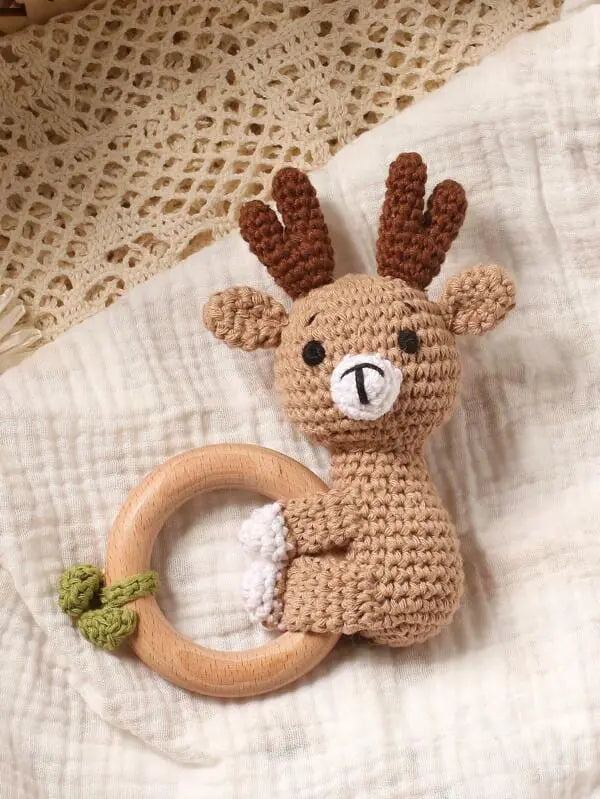 Crochet Rattle Toy Deer Crochet SHEIN 