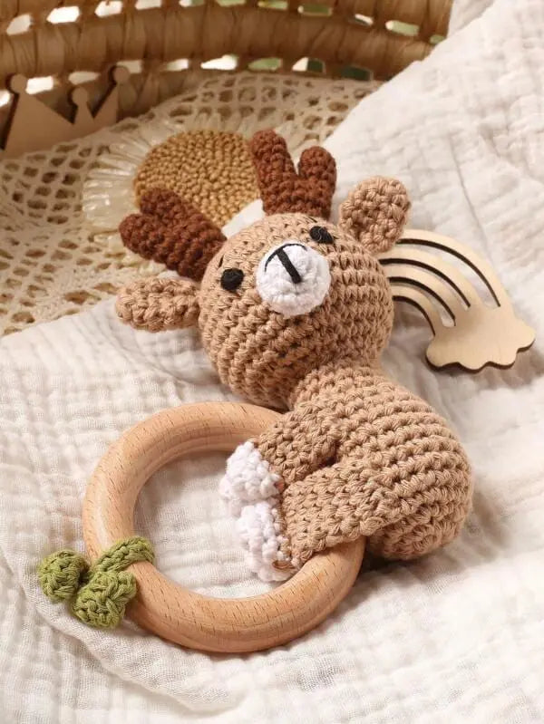 Crochet Rattle Toy Deer Crochet SHEIN 