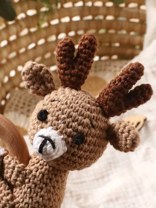 Crochet Rattle Toy Deer Crochet SHEIN 