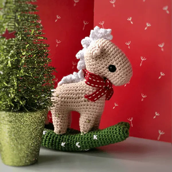 Crochet Santa Claus's reindeer Toy Crochet MiaMano 