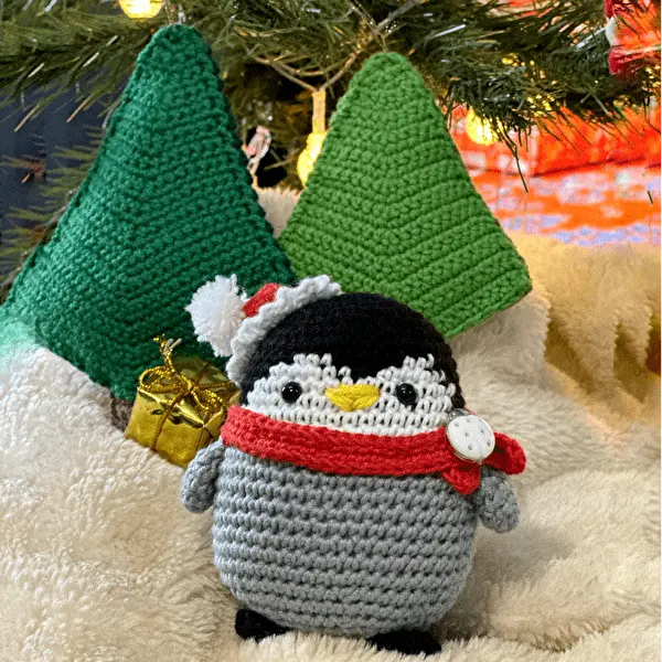 Crochet Small Santa Claus Penguin Toy Crochet MiaMano 