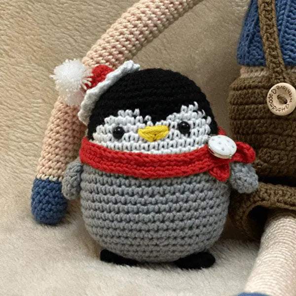 Crochet Small Santa Claus Penguin Toy Crochet MiaMano 