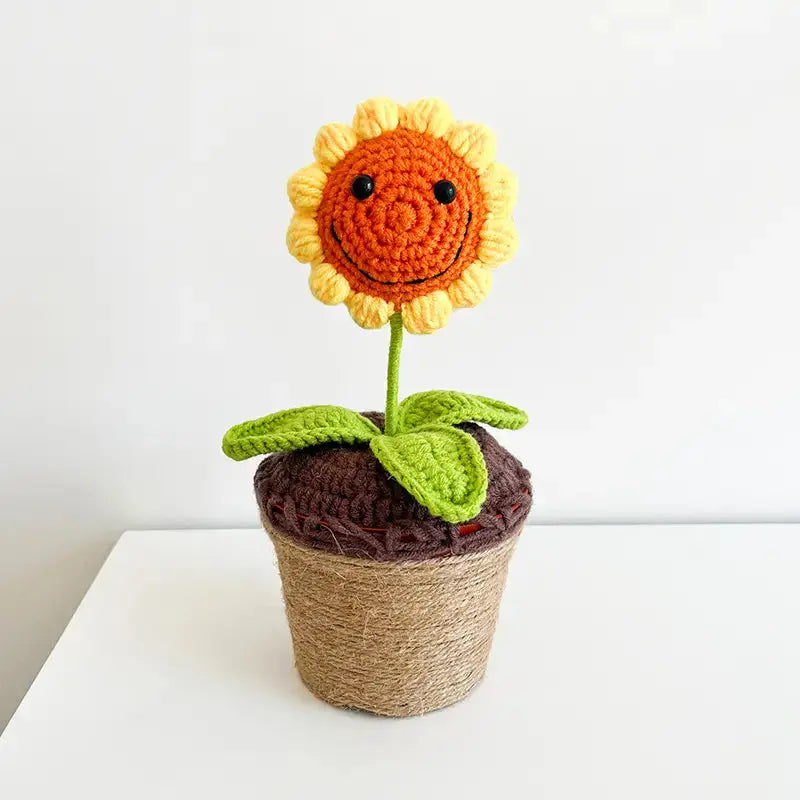 Crochet Smiley Sunflower Joy Gift London Limited 1pc 