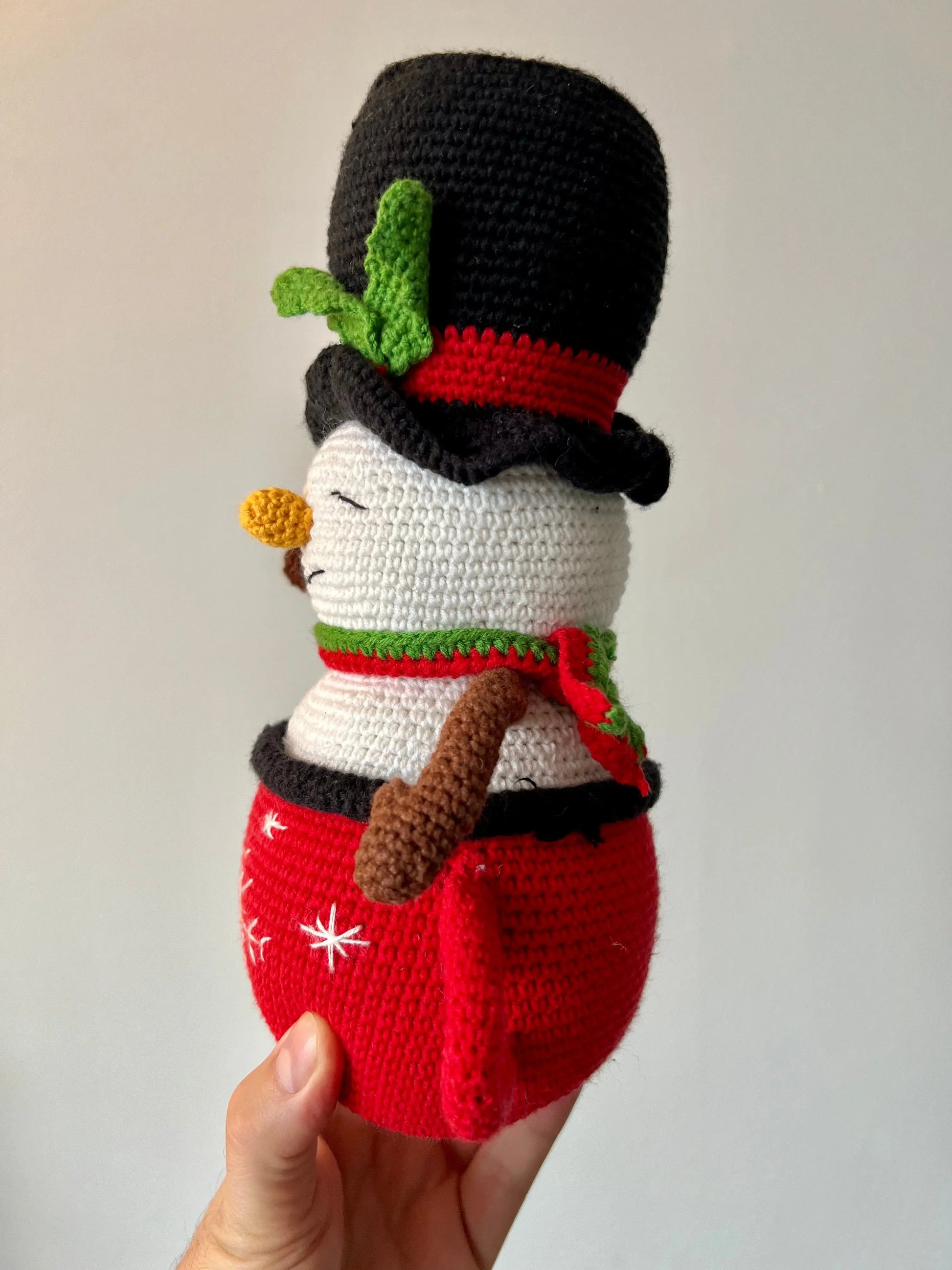 Crochet Snowman inside Cup - Joy Gift London