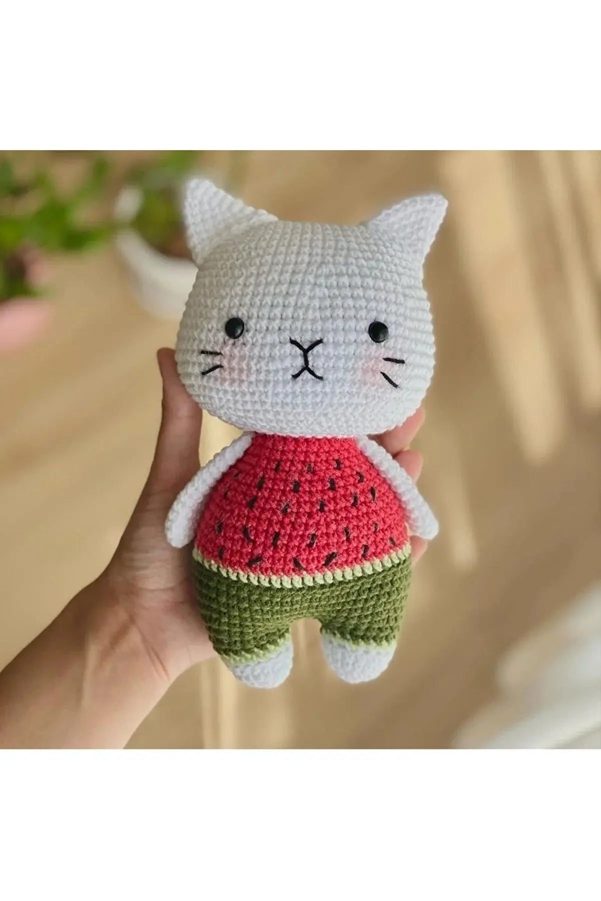 Crochet Strawberry Cat Toy Crochet TrendyToy 