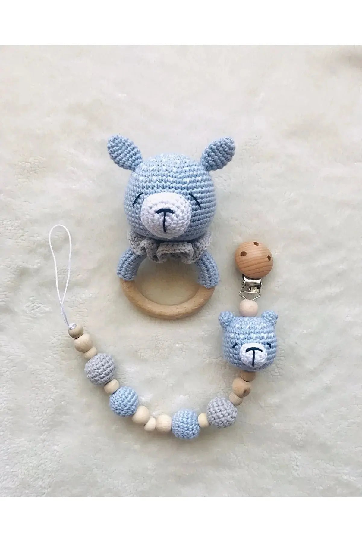 Crochet Toy Set Blue Deer Crochet Joy Gift London Limited Dummy Clip 