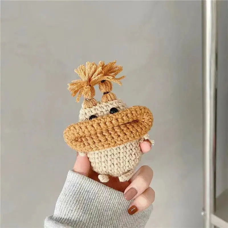 Cute Crochet Brown Monster Earphone Protective Case For Apple Airpods | Crochet | Accessories, Airpods Cases | Joy Gift London Limited