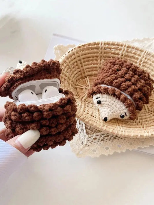 Cute Crochet Hedgehog Earphone Protective Case For Apple Airpods | Crochet | Accessories, Airpods Cases | Joy Gift London Limited