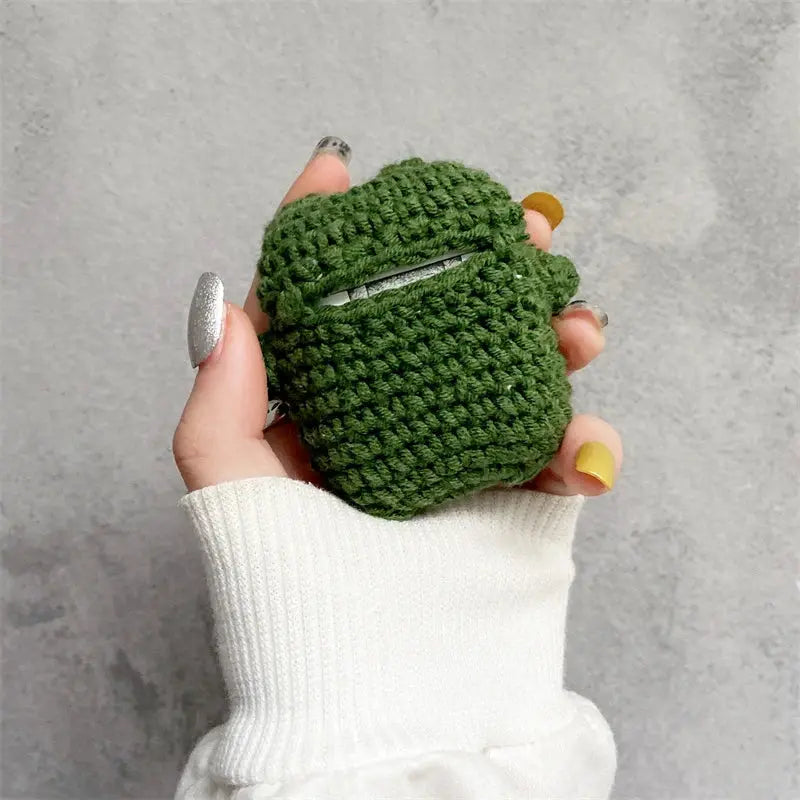 Cute Crochet Sad Frog Earphone Case For Apple Airpods - Joy Gift London