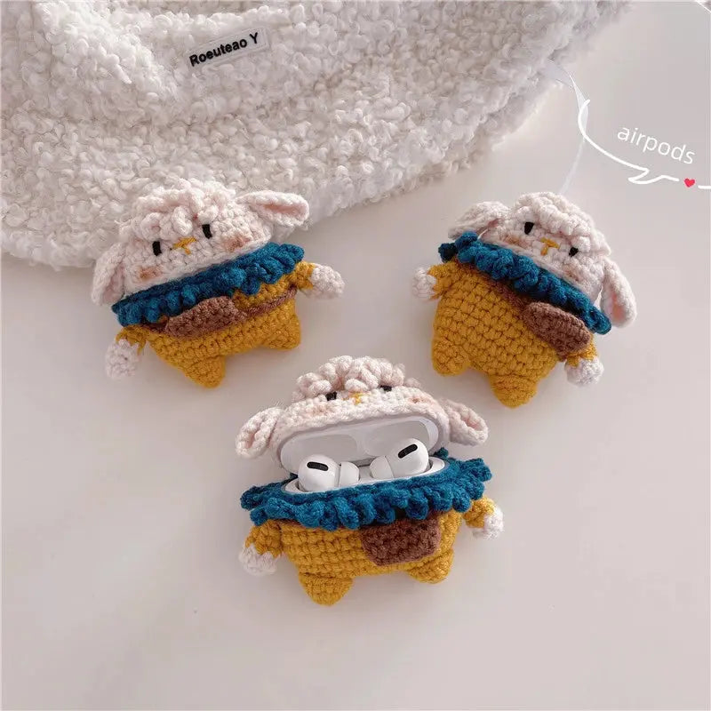 Cute Crochet Sheep Earphone Case For Apple Airpods - Joy Gift London