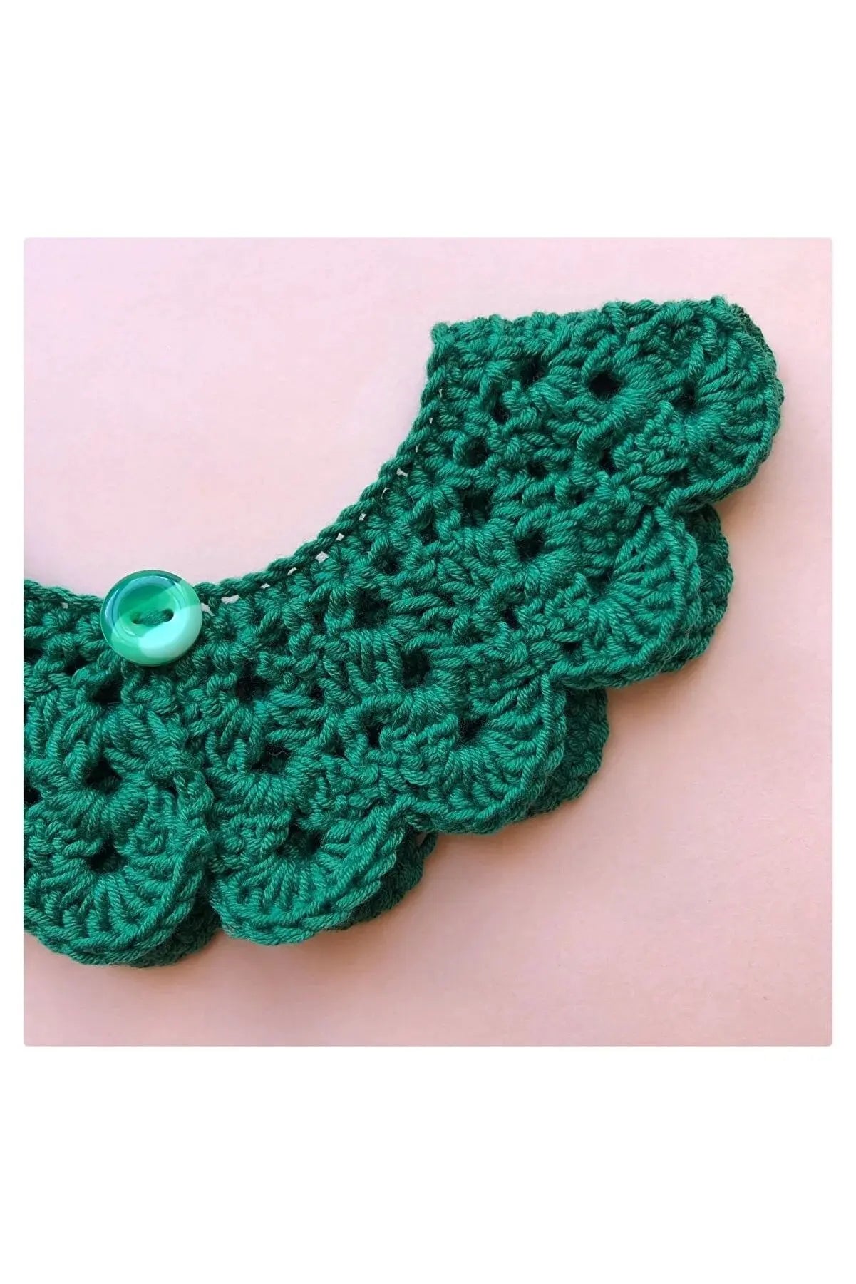 Handmade Crochet Baby/Toddler Green Collar | Crochet | Baby Collar, Crochet Collar | TrendyToy