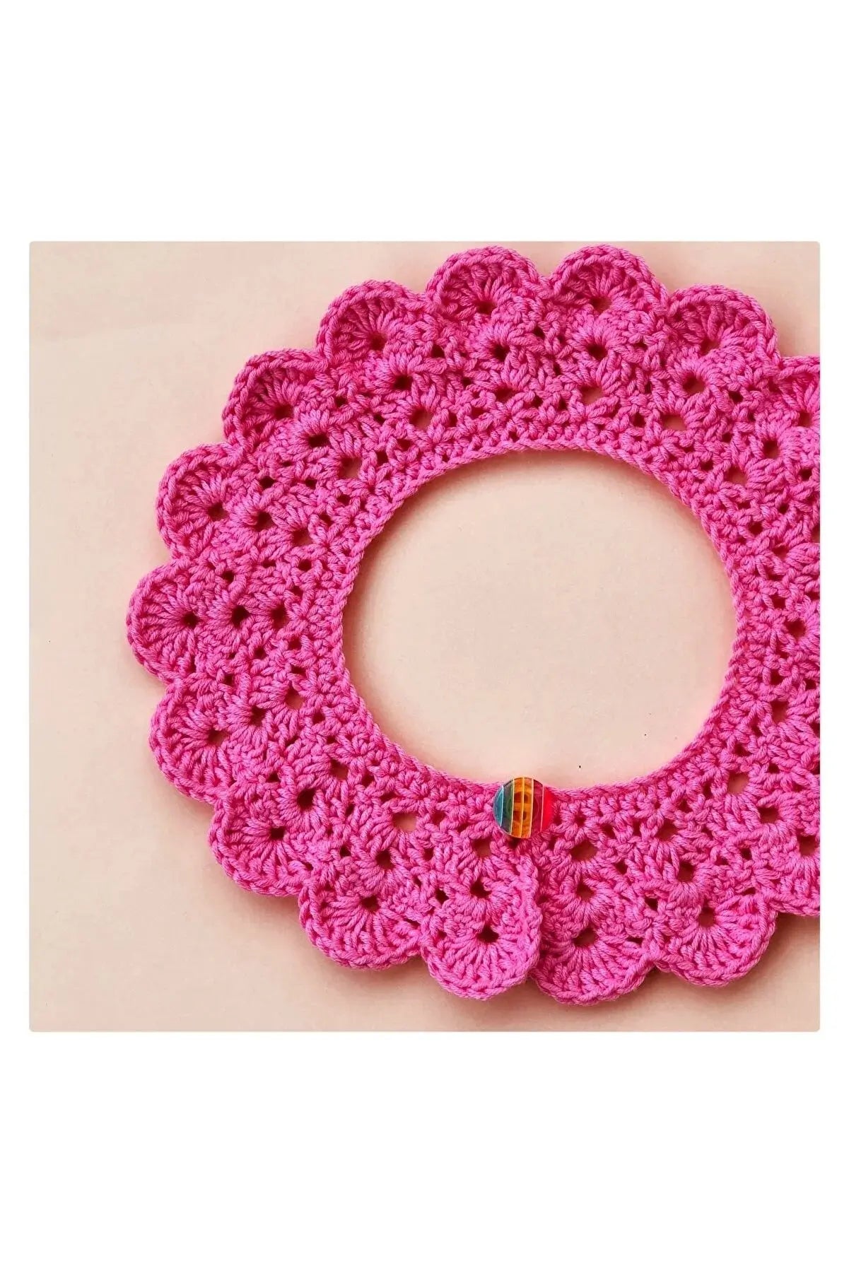 Handmade Crochet Baby/Toddler Pink Collar Crochet TrendyToy 