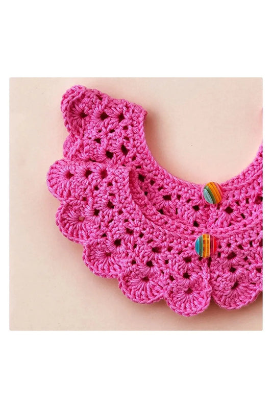 Handmade Crochet Baby/Toddler Pink Collar | Crochet | Baby Collar, Crochet Collar | TrendyToy