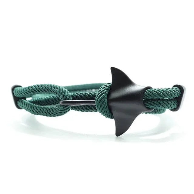 Multilayer 4mm Milan Rope Viking Bracelet Whale/Tail/Shark/Turtle/Manta Ray/Dolphin Charms AliGiftStore Manta Ray-Green 