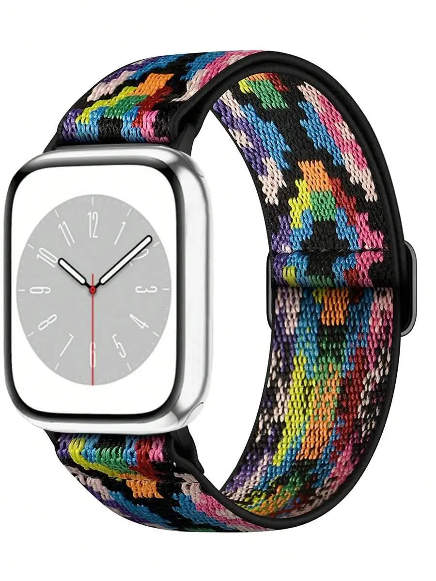 Stretchy Nylon Apple Watch Band SHEIN 38mm-40mm-41mm Colourful 3 