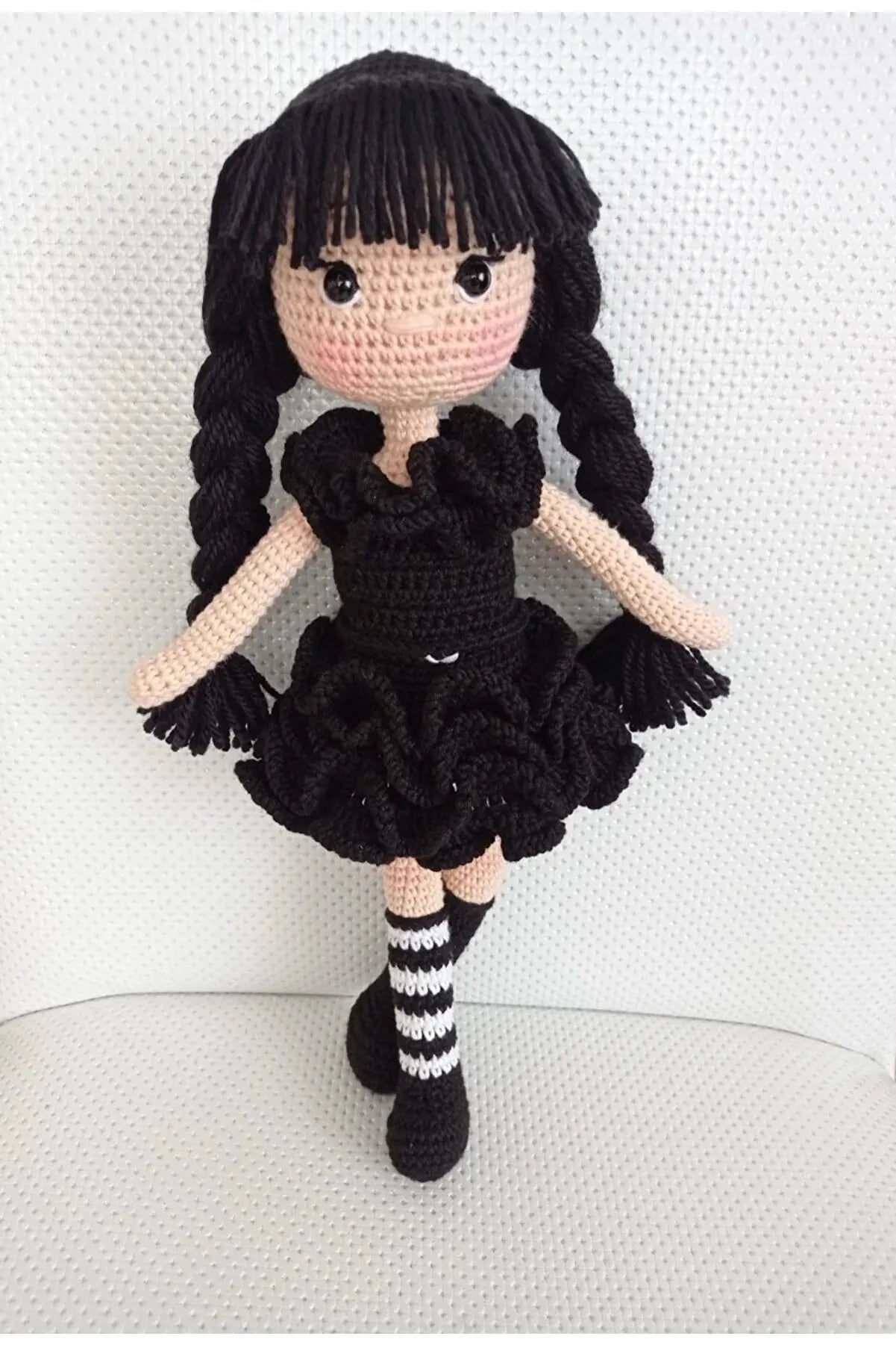 Wednesday Addams Crochet Toy - Joy Gift London